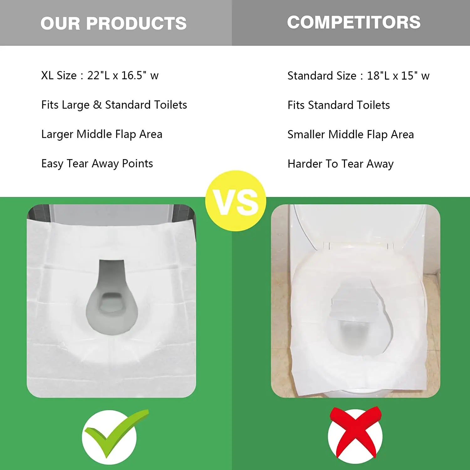The Sanitary Shield (10-Pack Disposable Toilet Seat Covers)