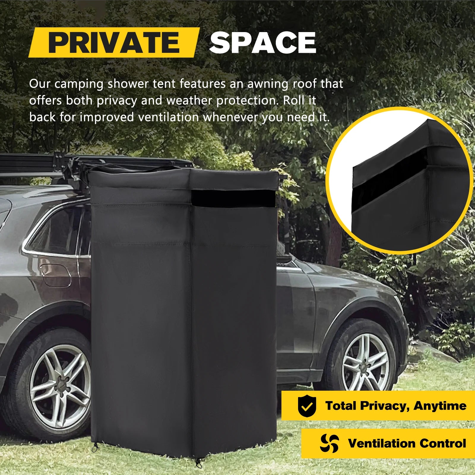 The Overlander Privacy Awning (Vehicle-Mounted Camp Enclosure)