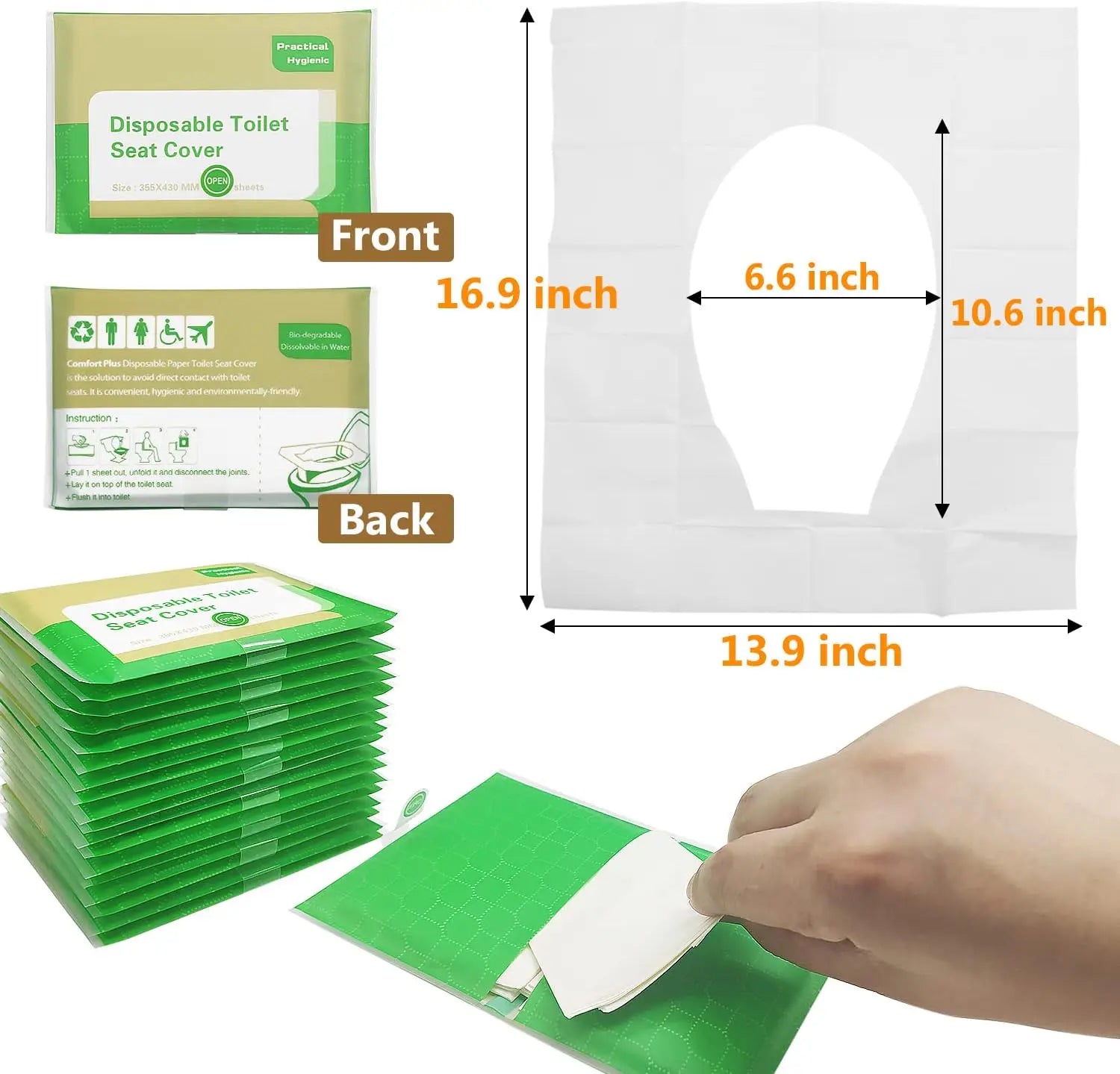 The Sanitary Shield (10-Pack Disposable Toilet Seat Covers)