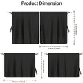 The "Blackout" Car Nap Privacy Set (4-Piece) 4pcs Car Privacy Curtain Set Window Shade Privacy Travel Nap Night Car Camping Detachable Simple Curtain