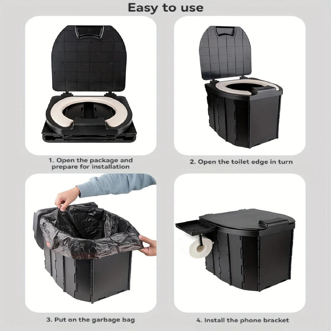 The Throne Comfort Commode (Cushioned Folding Camp Toilet)