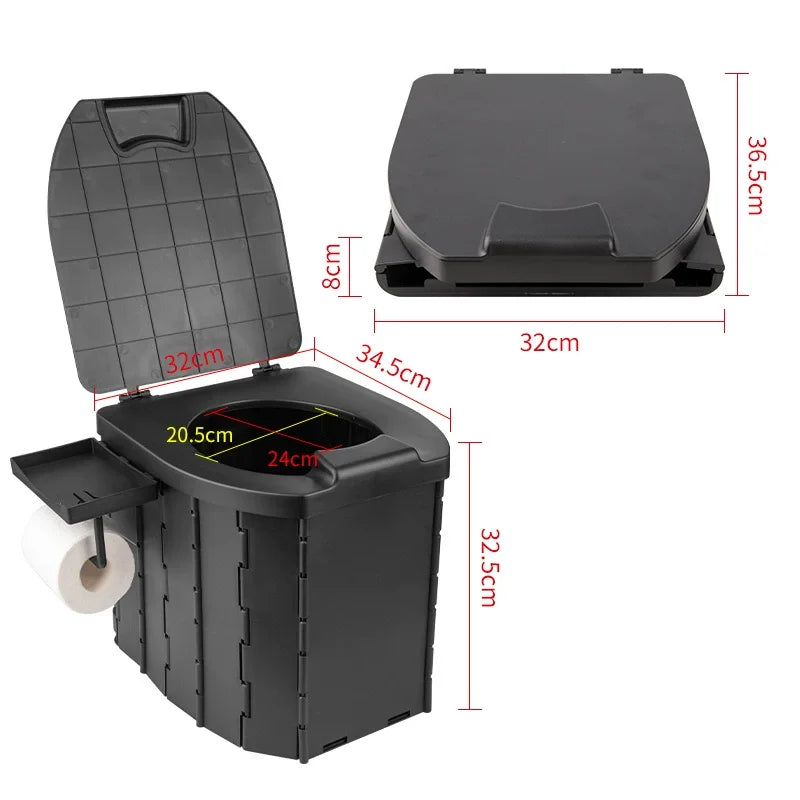 The Throne Comfort Commode (Cushioned Folding Camp Toilet)